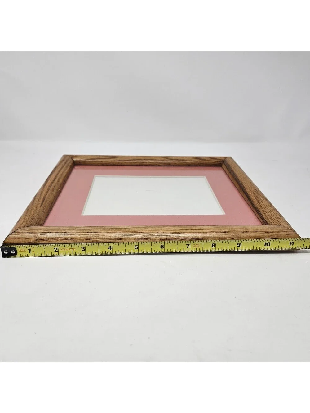 Vintage Solid Wood Wall Mount Picture Frame 8x10 Or Mat To 5x7 Dusty Pink Coral